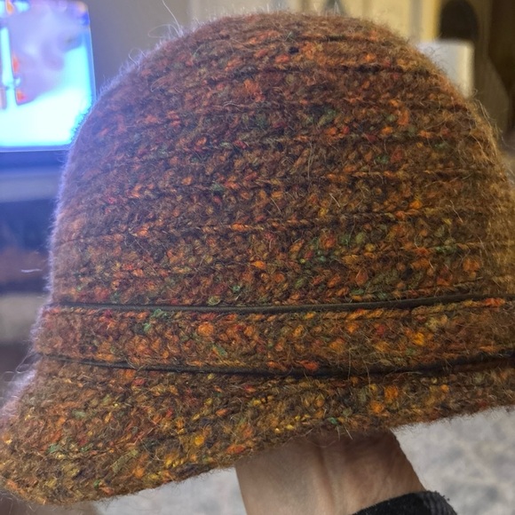 BETMAR NEW YORK HAT Weave Burnt Orange Brown Wool Blend Logo Design - Picture 5 of 12